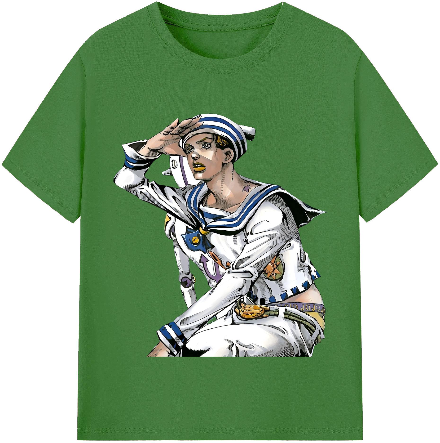 （画像用） ジョジョの奇妙な冒険 東方定助 JoJo's Bizarre Adventure Higashikata Josuke レディースカジュアルプリントTシャツ（綿100％）